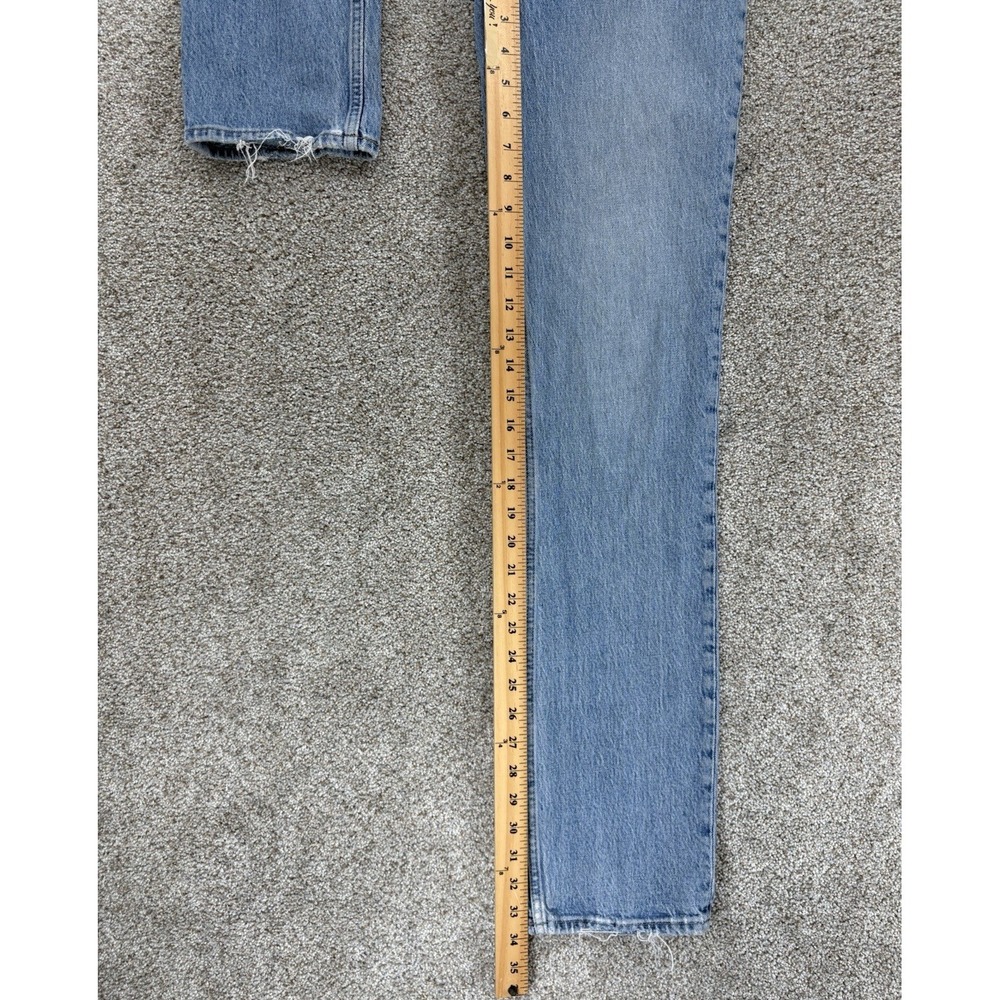 Abercrombie & Fitch 90s Straight Ultra High Rise Criss-Cross 25/0 XL Light Wash - Picture 11 of 14